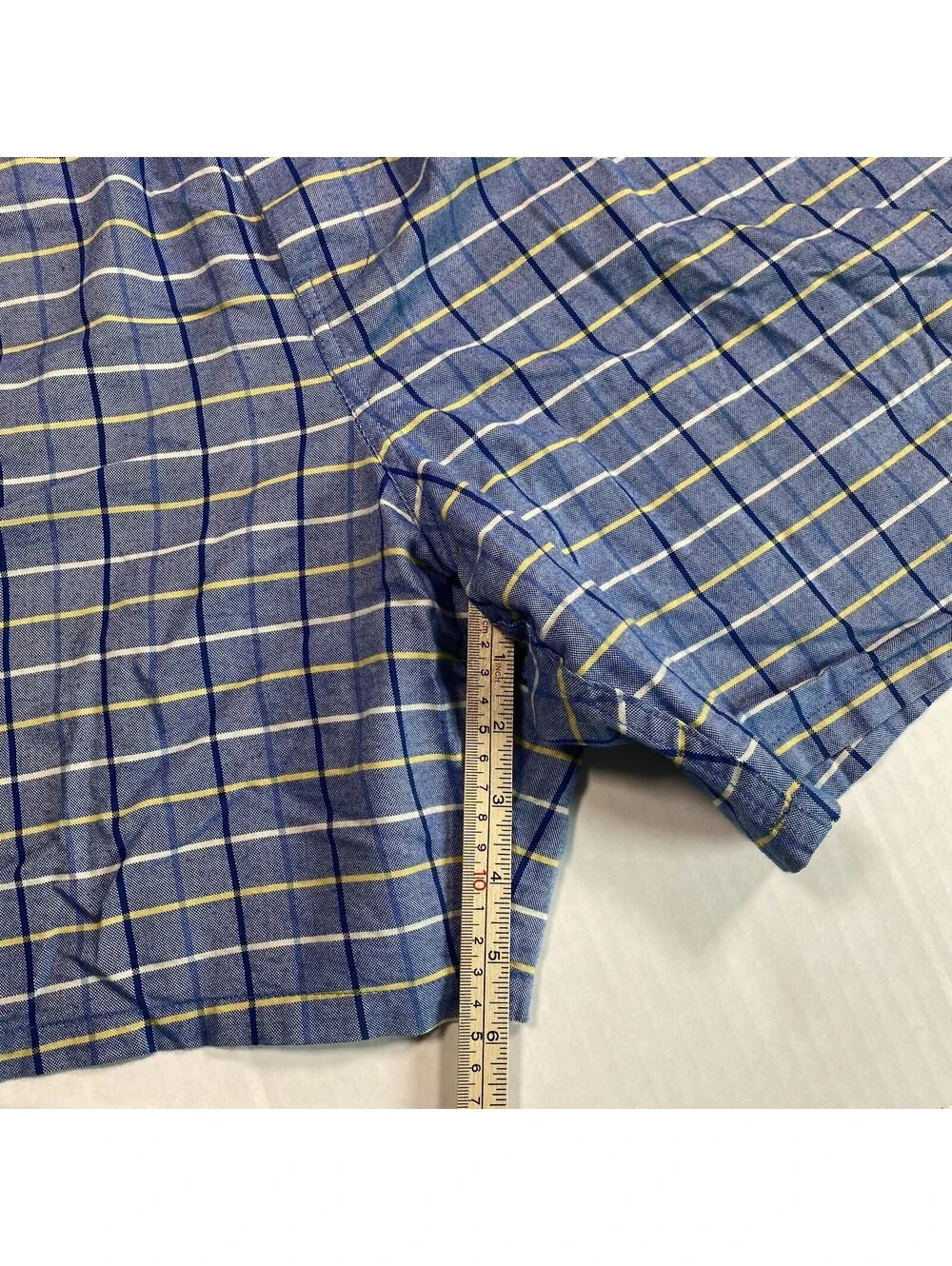 J. Crew Broken In Oxford Men’s Blue Plaid Shorts Size XXL 100 Cotton Casual